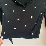 PINK - Victoria's Secret VS PINK Black Daisy Raw Hem Crop XS Photo 2