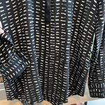 Rachel Zoe  100% Silk Dalton Leather Trim Print 1/2 Placket Blouse Top, 6 Photo 4