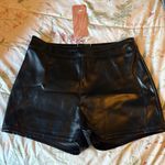 SheIn Black Faux Leather Women Shorts Photo 0