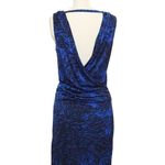 Helmut Lang  Blue Asymmetrical Ruched Cocktail Dress Photo 2