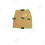 Vintage Lands End Women’s Stonewash Denim Skirt S 12 High Waisted Fall Mustard Gold Photo 5