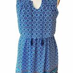 Love Reign NWT ~ Bohemian Short Blue Boho Paisley Sleeveless Dress ~ Women's Size LARGE Photo 1