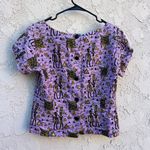 To Ha jas purple Egyptian Afro button short sleeve top Size M Photo 1