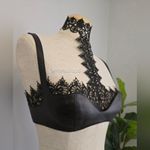 Alexander McQueen Leather Lace Harness Bra Black Photo 4