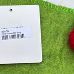 Felt shoulder bag whimsical mushroom ladybug floral design Gift NWT Green Photo 5