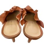 Loeffler Randall Langley Dusty Rose Kid Suede Leather Ruffle Mule Heels Photo 7