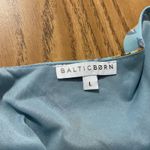 Baltic Born  Birdie Aqua Floral Maxi Dress Flutter Sleeve V Neck Womens L Photo 5