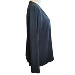 J. Jill Wearever Cardigan Jersey Duster Sweater Top Black Open SZ M Soft Slinky Size M Photo 4