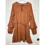 Shyanne Ruffle Lace Long Sleeve Mini Dress Size Large Photo 1
