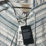 Chaser Beachy Linen Lace-Up Dolman Hooded Tunic Size Small New With Tags Photo 1