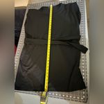 Chic Black Midi Dress with Belt Size L Photo 2