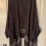 Barefoot Dreams  Dark Brown and Light Brown Open Cardigan Photo 0