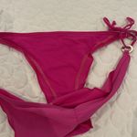 Women size small Brazilian purple pink side tie bikini bottom metal circle Photo 5
