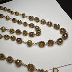 Brown AB Crystal Beaded Rosary Cross Necklace Christian/Catholic INRI Religious Photo 2