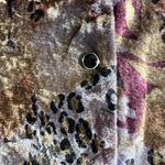 Vintage Simply Basic Robe Housecoat Womens 1X Velvet Grannycore Floral Snap Up Photo 3