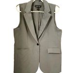 Rachel Zoe Grey Sleeveless Blazer Size L Photo 0