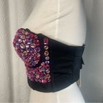 Charmian Rhinestone Bustier Crop Top Corset NWT Pink Size XXL Photo 2