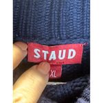 STAUD  Women's Size XL Navy Rockey Cold Shoulder Turtleneck Sweater NWT Photo 6