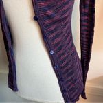 M by Missoni • Purple Mini Stripe Pattern Cardigan Size XS Photo 2