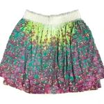 ECI Womens Floral Pull On Stretch Layered Skirt Flounce Elastic Waist Sz Medium Photo 1