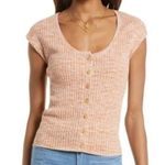 Madewell  Marled Shaw Button-Front Sweater Tee Photo 0