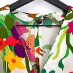 Handmade Tie Waist Antelope Mini Dress White Green S Photo 6