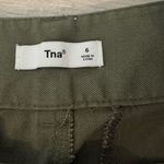 Aritzia Tna Gunmetal Green Organic Cotton High Waist Pleated Granite Shorts Sz 6 Photo 8