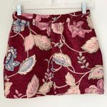 Forever 21  Floral Red mini Skirt Photo 0
