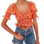 For Love & Lemons  Peony Smocked Blouse Photo 0