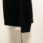 Bobeau Black Velvet Corset Tie V Neck 3/4 Sleeve Top NWT Large Stretch Photo 6