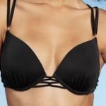 Shade & Shore Black Strappy Bikini Top Photo 0
