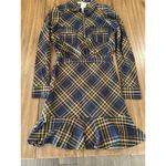 Veronica Beard  Roberta Plaid Long Sleeve Ruffle Flannel Mini Dress US 2 NWT Photo 6