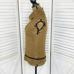 Jones New York Sleeveless Nylon Knit Turtleneck Sweater Tan Medium Photo 1