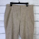 Ann Taylor Women's Corduroy Paisley Print Pants Khaki High Rise Straight Size 14 Photo 1