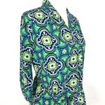 All For Color Womens Belted Tunic Top  Size S Green Geometric Print Floral NEW‎ Photo 11