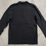 Binj Basics Ribbed Knit Long Sleeve Polo Collar Fitted Sweater Black Size XL Photo 8