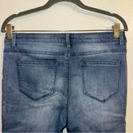 Kensie Distressed Blue Denim Bermuda Shorts size 8/29 Photo 4