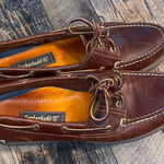 Timberland Leather Loafer Boat Shoes in Rich Brown Photo 0