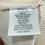 Joseph A Gold Floral Applique Sweater Gold Sequins Size XL Beige Holiday Glamour Photo 4