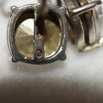 Source Unknown Trendy Unique D Stamped Crystal  Silver French Clip Vintage Earrings Photo 5