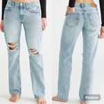 Aeropostale  90’s Low-Rise Baggy Light Blue-Medium Wash Jeans Women Size 00 Short  Photo 1