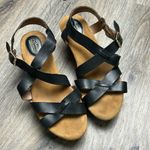 Leather Platform Sandals by I Love Comfort Size 10 Medium Black Photo 2
