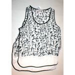 Philosophy New Womens NWT Top Black White Tank 10 12 Print Nordstrom Contrast Photo 1