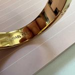 Michael Kors COUTURE  Bracelet Women's Python Embossed Black Leather Gold Tone Photo 2