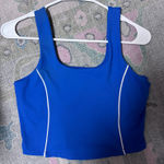 Rbx Active Blue White Stripe Athletic Cropped Top Photo 0