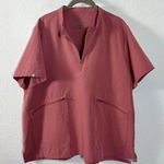 FIGS  Limited Edition Nata Zip Henley Scrub Top Mineral Mauve PO 2072 Size XXL Photo 0
