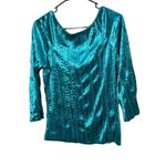 Vintage es.se Y2K Green Velvet Milkmaid Long Sleeve Top Size undefined Photo 5