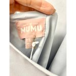 Show Me Your Mumu  Jasmine Luxe Satin Sleeveless Halter Mini Dress Light Blue L Photo 3