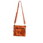 Fossil Women's Burnt Orange Leather Crossbody Bag Casual Style Photo 2