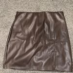 Better B. Taupe Leather Skirt  Photo 0